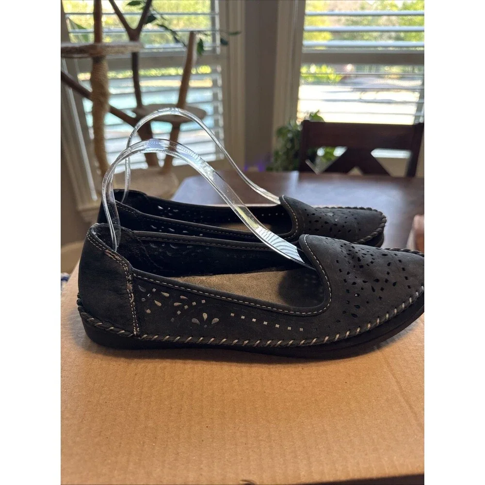 Earth Origins Lark Lindsey Womens 9.5W Suede Supportive Insole Cushion Loafers